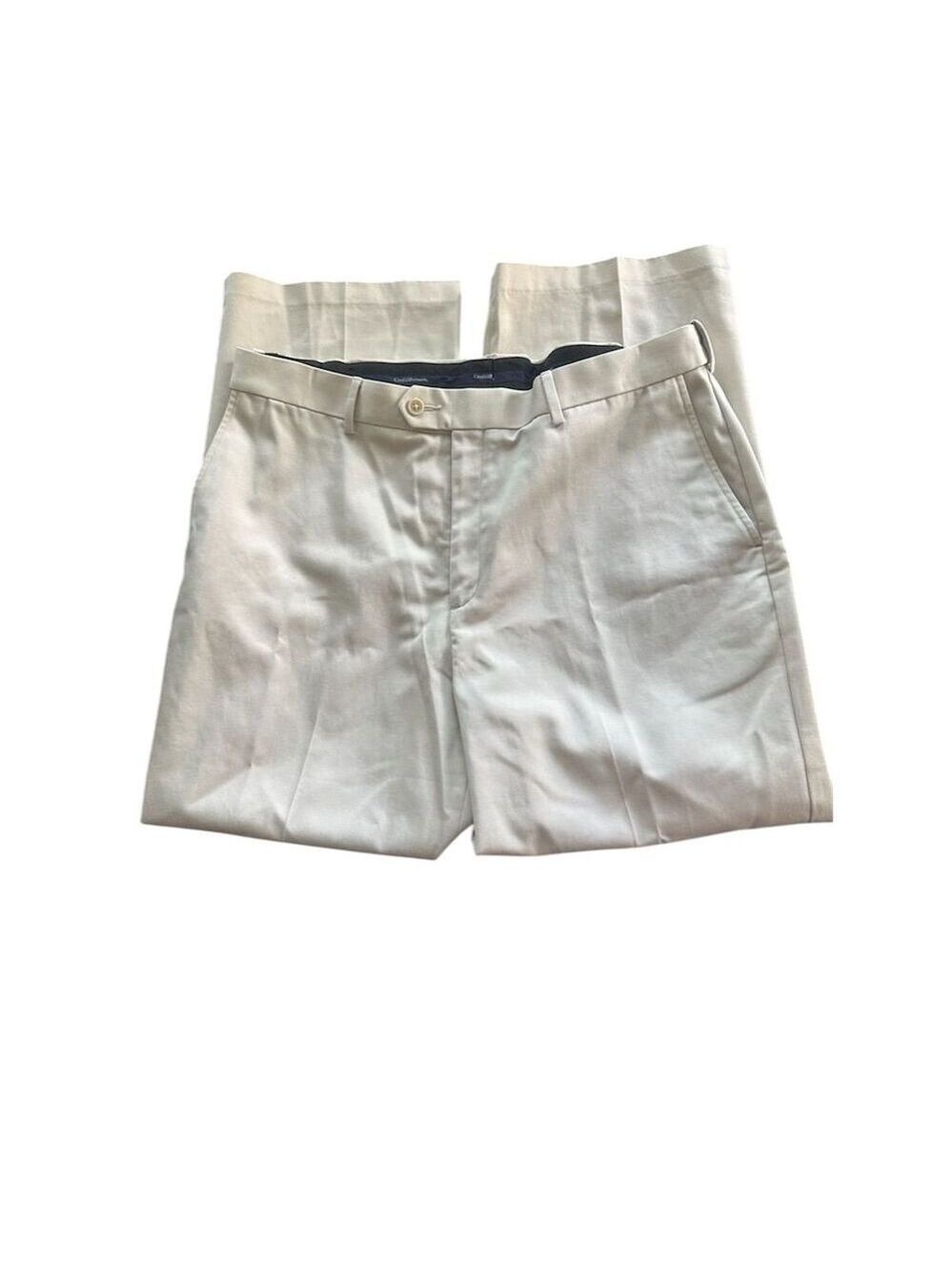 Croft & Barrow Men's Beige Dress Pants Size 38x29 Flat Front Classic Fit - Picture 1 of 6